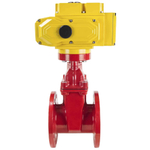 Wedge gate valve 30c939r red Elephant-GGG50-EPDM-F4-RED PSI232 class 150 T=230-248°F flange connection, with rubber lined wedge EPDM, electric actuator Elephant MT-380, 380V