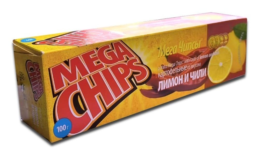 Чипсы &quot;Мега чипсы&quot; 100 г. Лимон и чили Белпродукт - купить не дорого в Москве