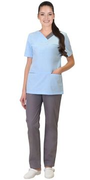 Костюм женский "Сириус-Кэтрин" (голубой/т.серый)