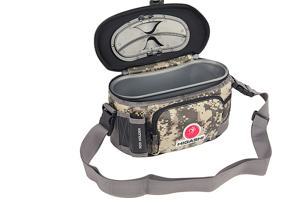 Кан рыболовный HIGASHI Live bait box 4.5L digital camo