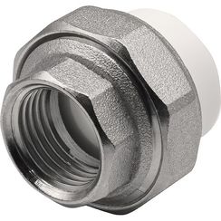 Муфта THERMOLIGHT комбинированная разъемная PP-R ВР 20х1/2 белый (10/300)