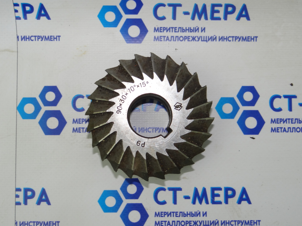 Фреза дисковая двухугловая несимметричная 90х30х27мм, 70°х15° Р9 Z=24 ( следы экспл)