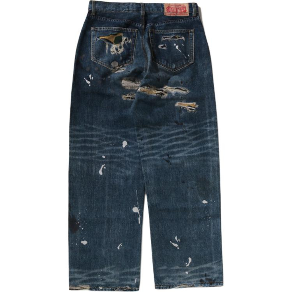 A Bathing Ape Bathing Ape Jeans All Cotton Брюки Zip Closure 0zxjnmx30350q