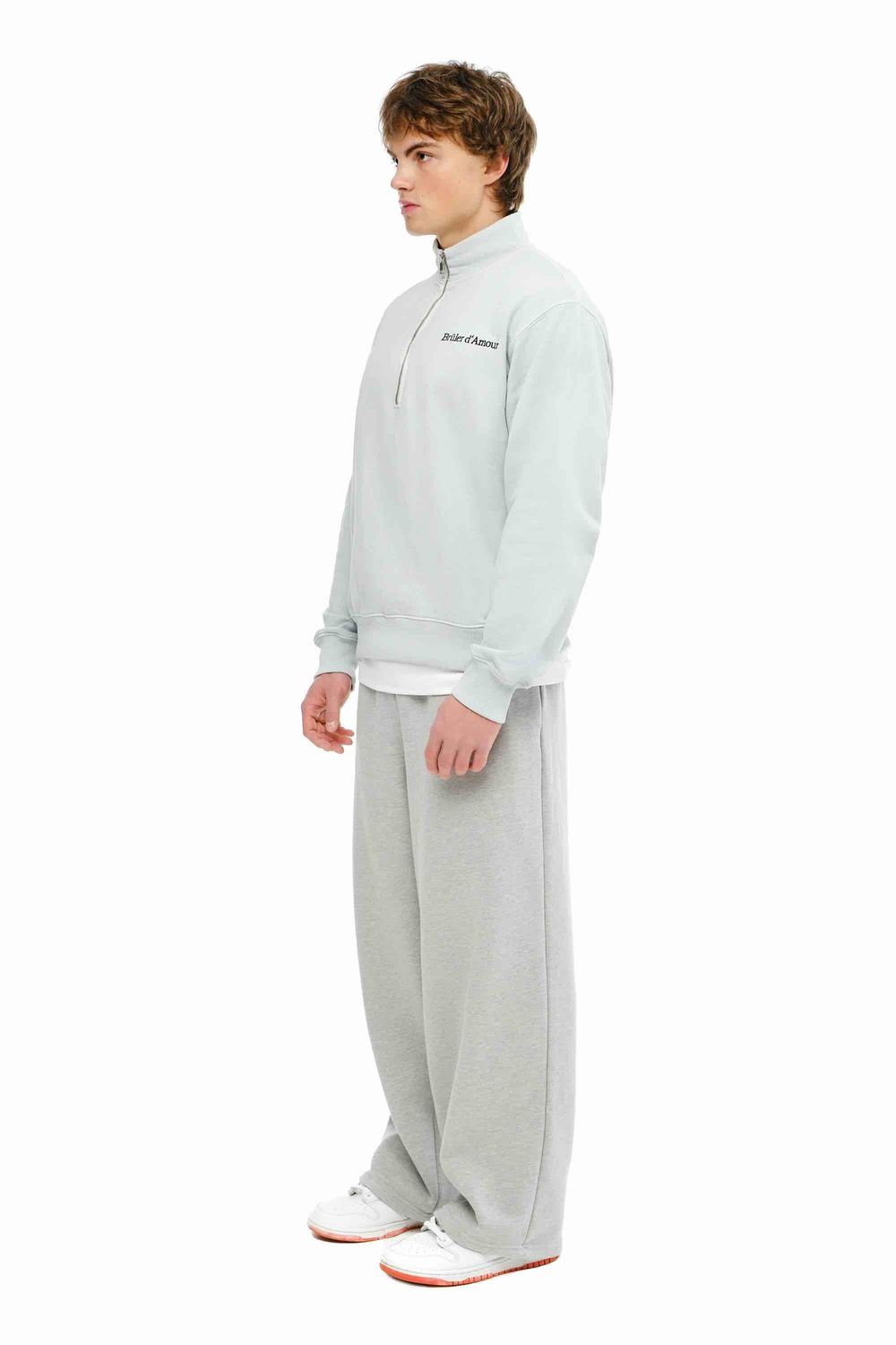 Толстовка Bruler d'Amour Garment Dyed Half-Zip Department of Love голубая