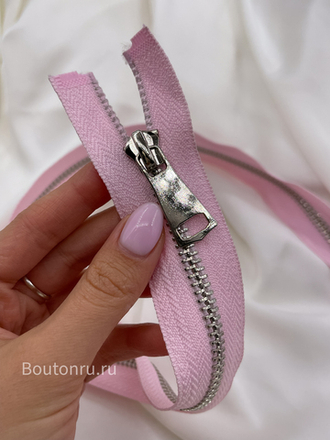 Молния розовая серебро