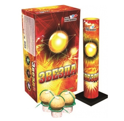 Фейерверк, фестивальные шары Звезда 1,75" х 6
