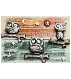 КоКо Шамель KK-729 Панно «Совы на ветке» шамот
