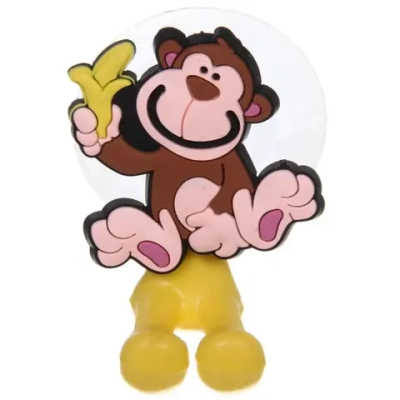 Держатель для зубной щетки на присоске «Обезьянка» 5*3,5*7,5см