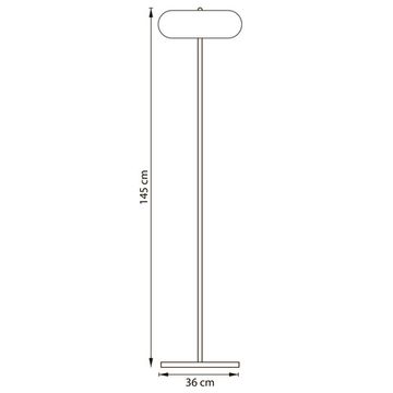 Торшер диммируемый 20W 3000K 689716 белый Catania Lightstar