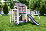 Детский домик с качелями "Прованс - спорт плюс"