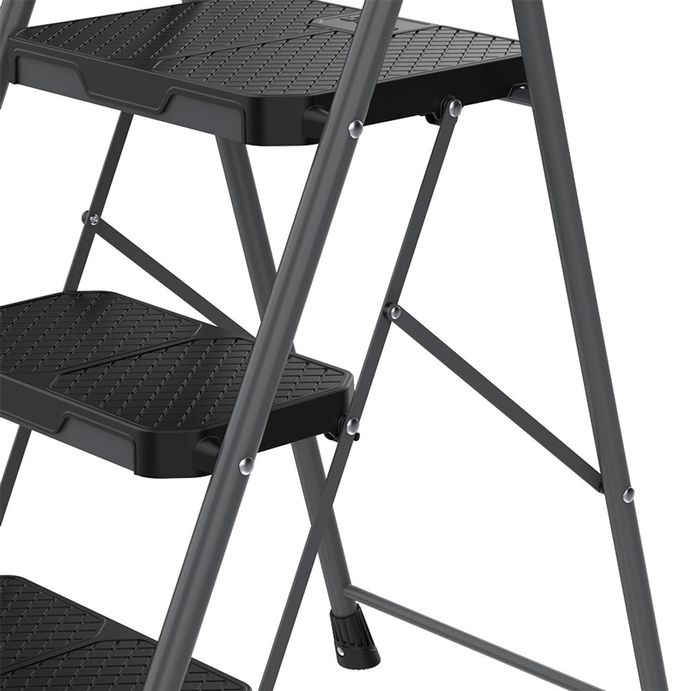 Стремянка Stable, 3 ступени, 1 м, черная