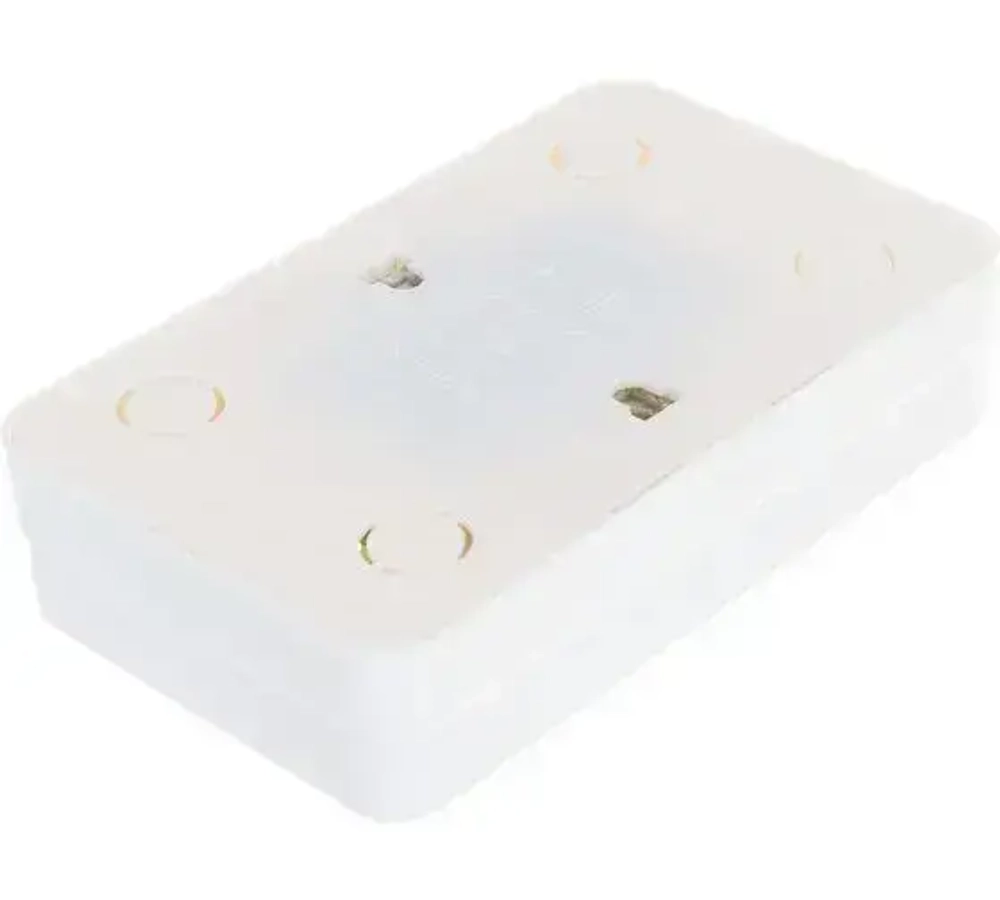 Розетка Двойная открытой установки Белая 2-ая без заземления UNIVersal "Олимп" О0102