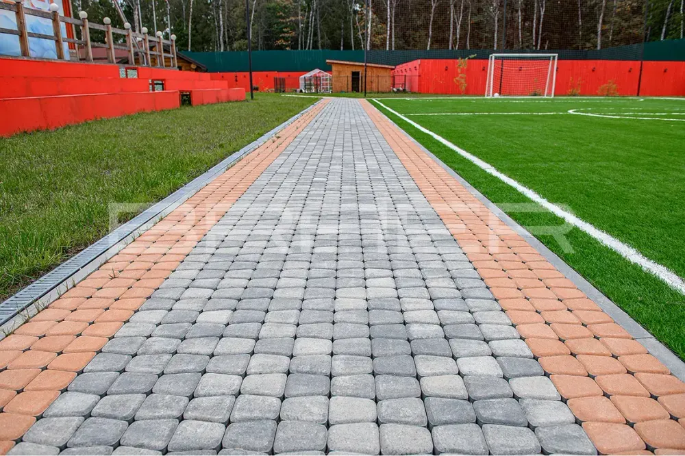 Тротуарная плитка Braer Классико круговая, Color Mix Туман, 60 мм