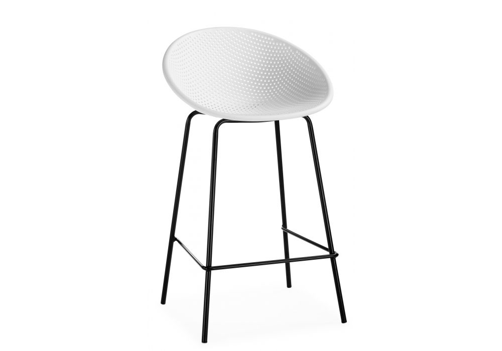 Полубарный стул Zeta white / black
