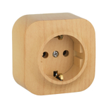 Розетка с заземлением без шторок IP20 16А 250В дерево Quteo Legrand