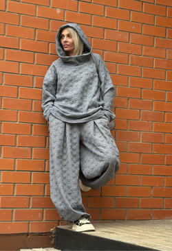 Брюки -палаццо /жаккард