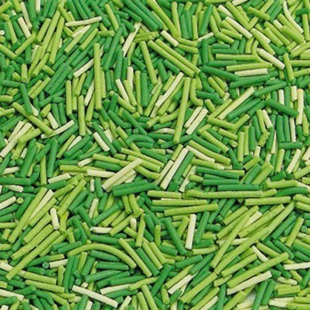 Кондитерская посыпка "Вермишель" зеленая микс, 50г