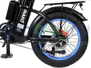 Электровелосипед Minako F11 Pro Dual (полный привод) - Синий обод фото 3