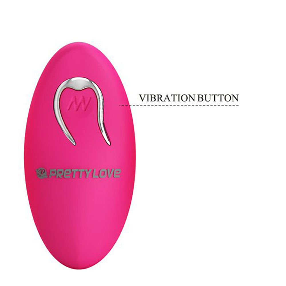 Розовое виброяйцо 6,9см с пультом ДУ Pretty Love Selkie BI-014865W-1