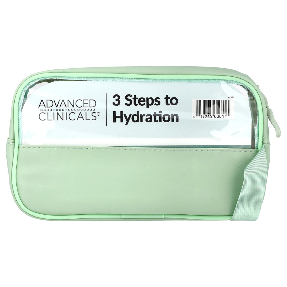 Advanced Clinicals, Подарочный набор iHerb, косметичка для 3 шагов к увлажнению, 4 предмета