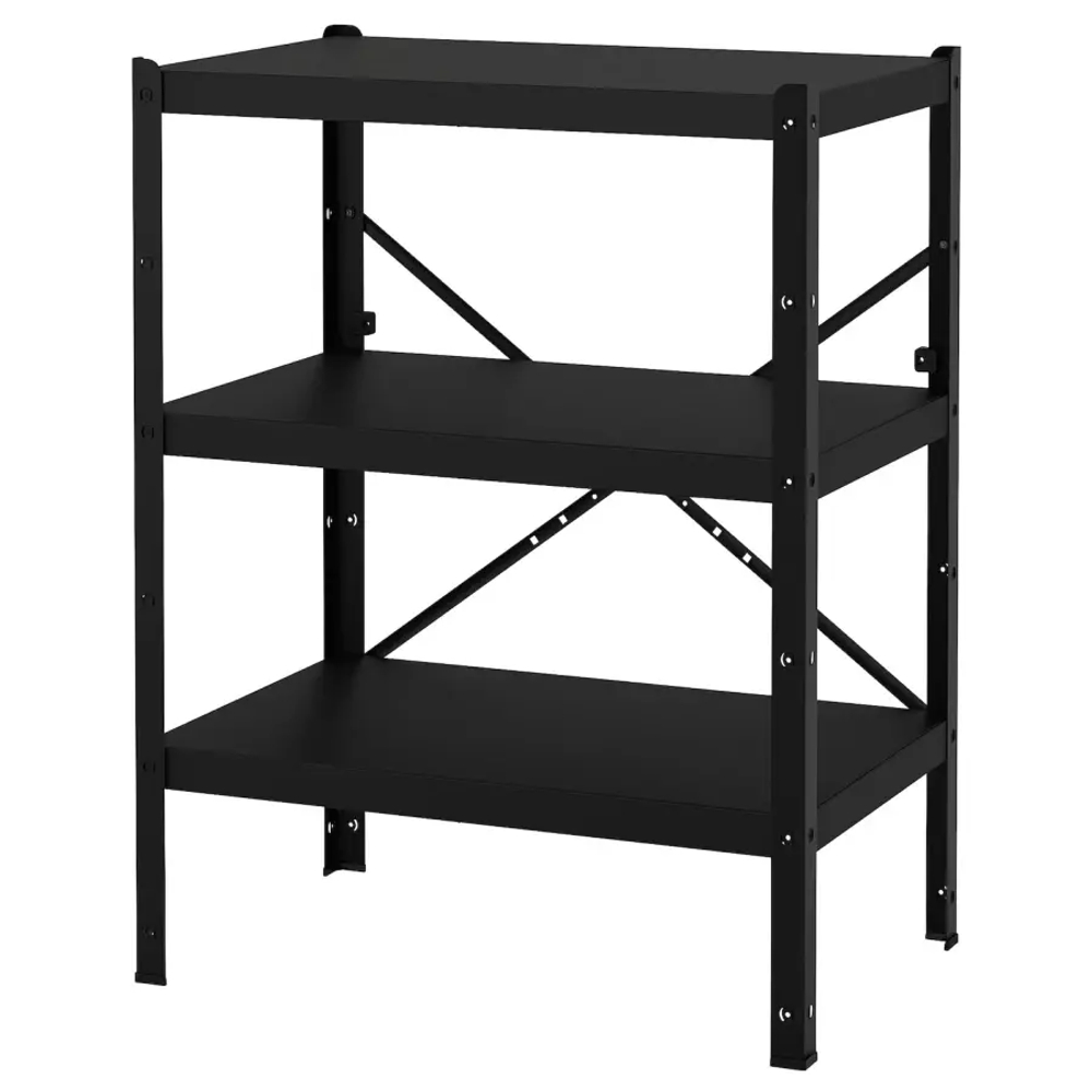 Стеллаж - IKEA BROR/БРУР ИКЕА, 85х55х110 см, черный