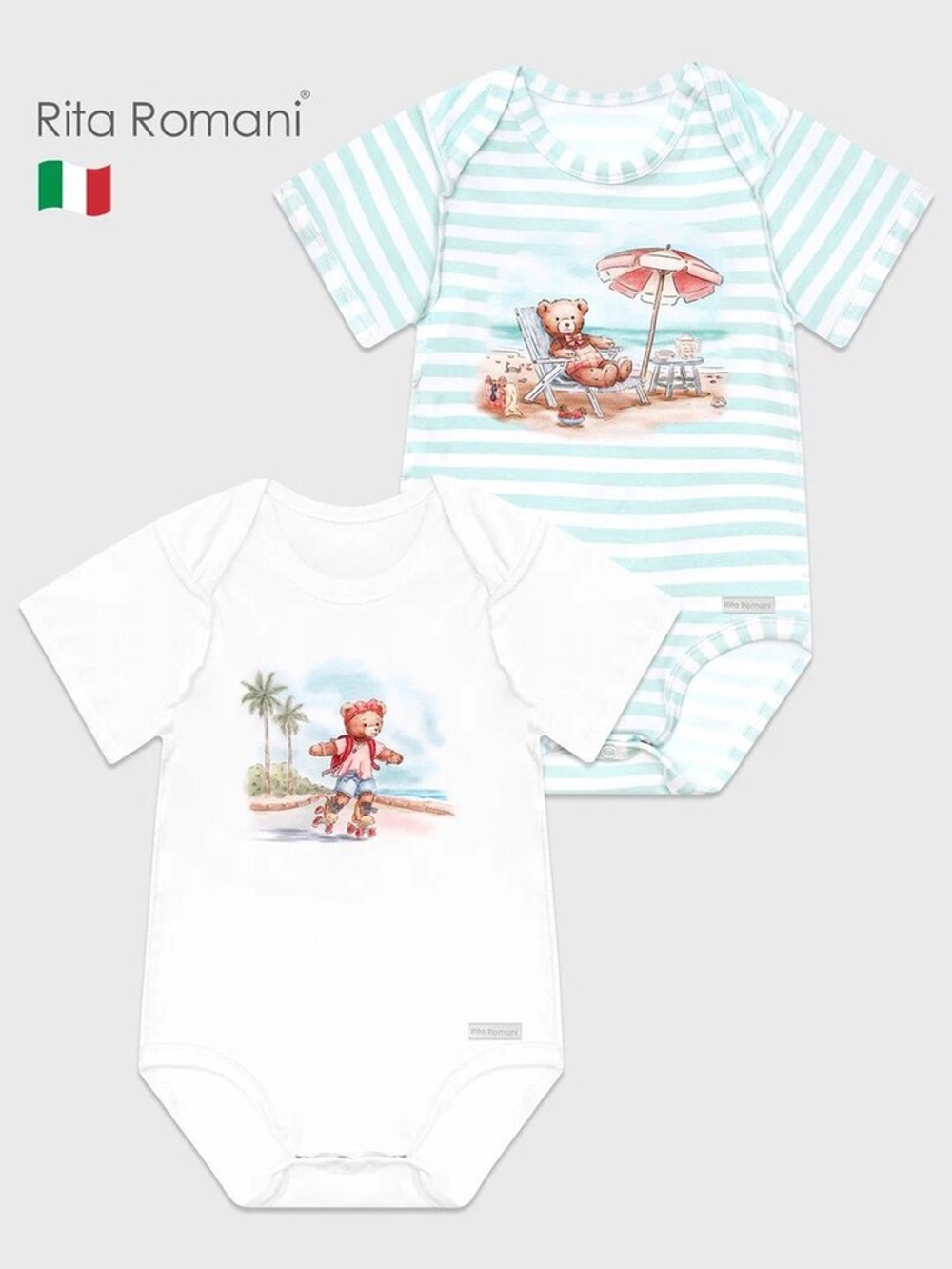 Набор боди с коротким рукавом, Солнечное лето