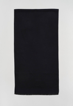 Шерстяной шарф сеточный принт 45×180 DARK BLUE