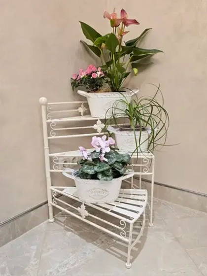 Подставка для цветов напольная металлическая "Прованс"