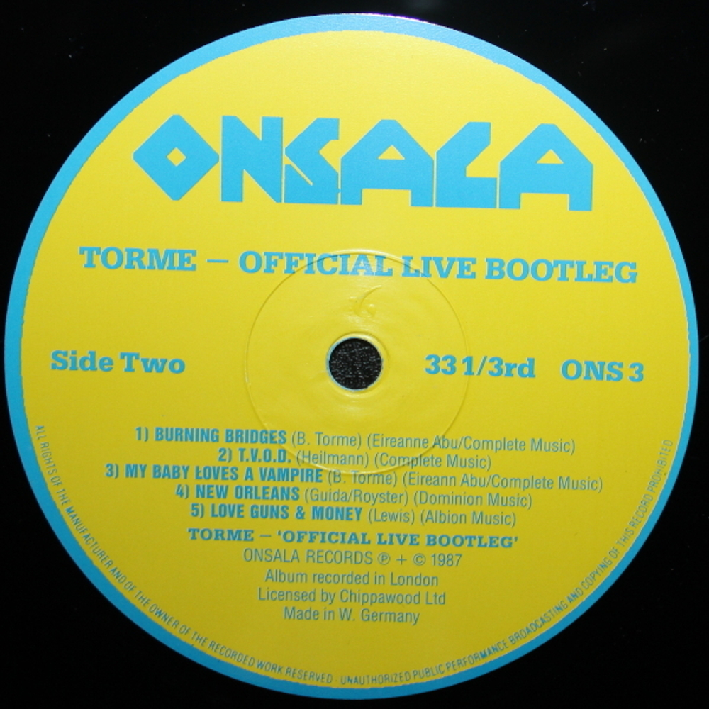 Torme / Official Bootleg (LP)