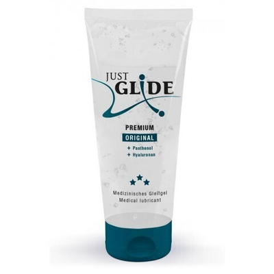 Гель-смазка Just Glide Premium гиалуроновой кислотой и пантенолом 200 мл.