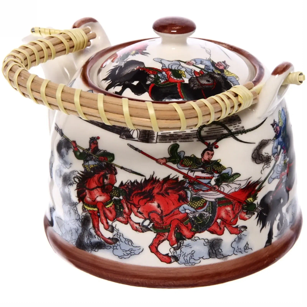 Чайник заварочный керамический 700мл с ситом «Воины»