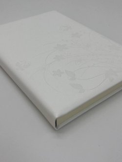 Блокнот 135 л. В5 25*17,5 см лин. белые цветы  (7670-2)