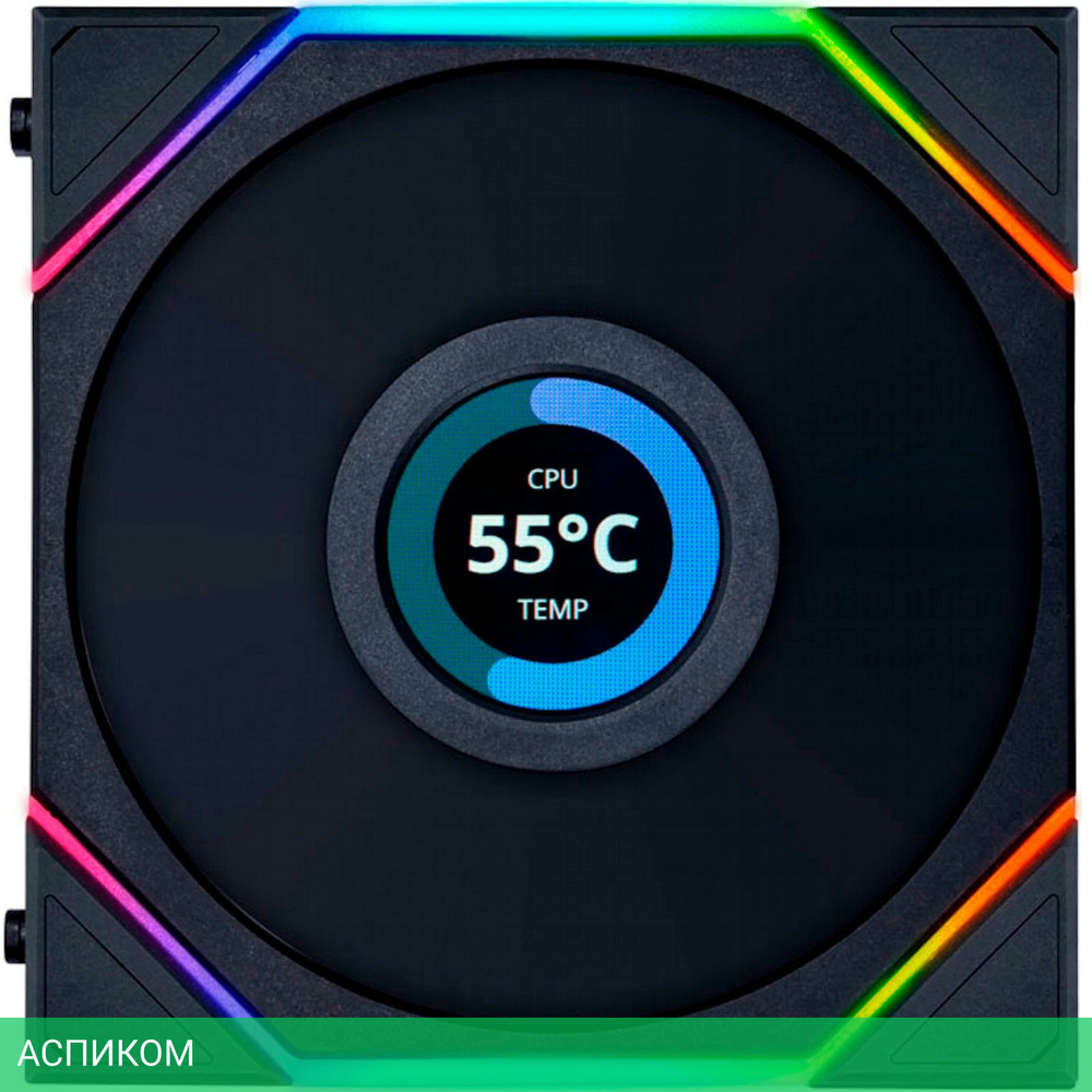 Комплект вентиляторов для корпуса Lian Li Uni Fan TL LCD 120 Black 3шт (G99.12TLLCD3B.00)
