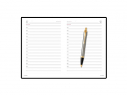 Подарочный набор: Шариковая ручка Parker IM Metal Core Brushed Metal GT и Ежедневник недатированный А5 коричневый