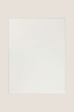 ZARA HOME ХЛОПКОВОЕ ОДЕЯЛО,  ЖЕЛТОВАТО-БЕЛЫЙ