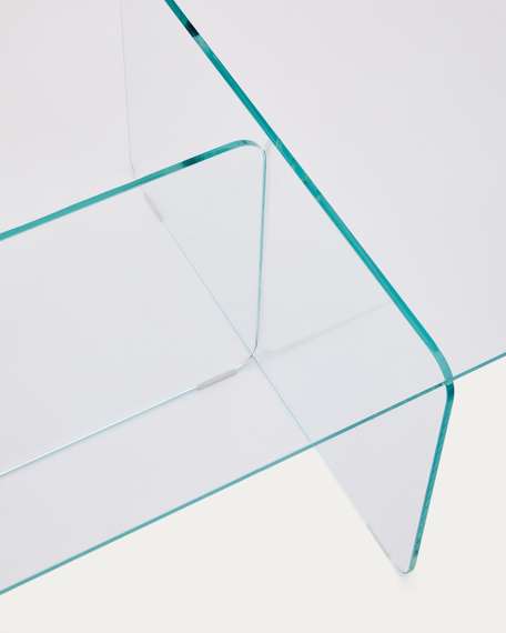 Журнальный столик Zaren из прозрачного закаленного стекла, 120 x 60 см