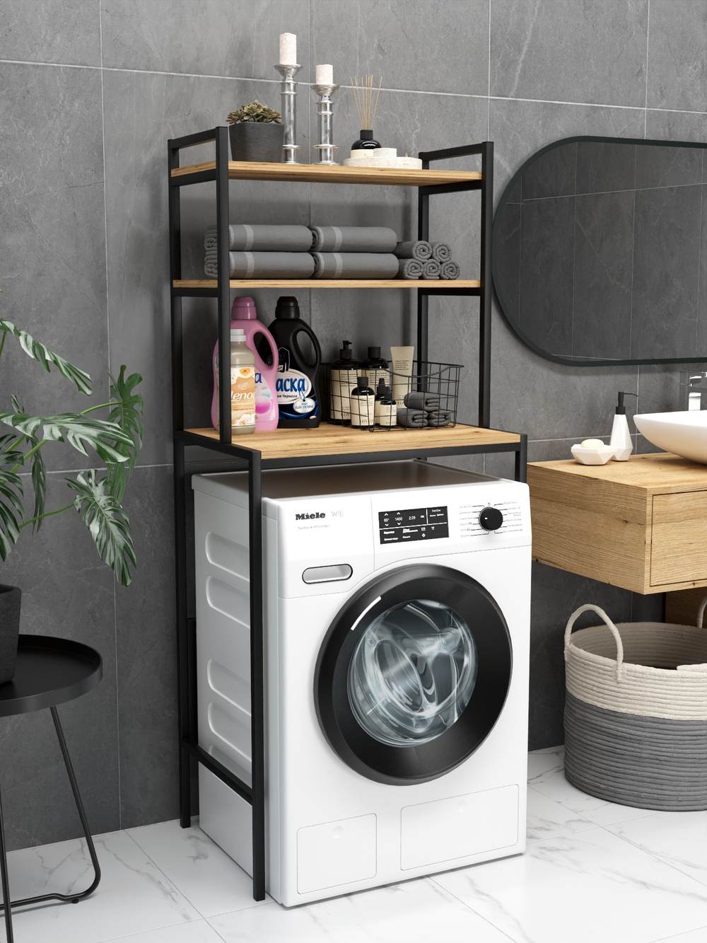 Стеллаж для ванной и стиральной машины UNDA