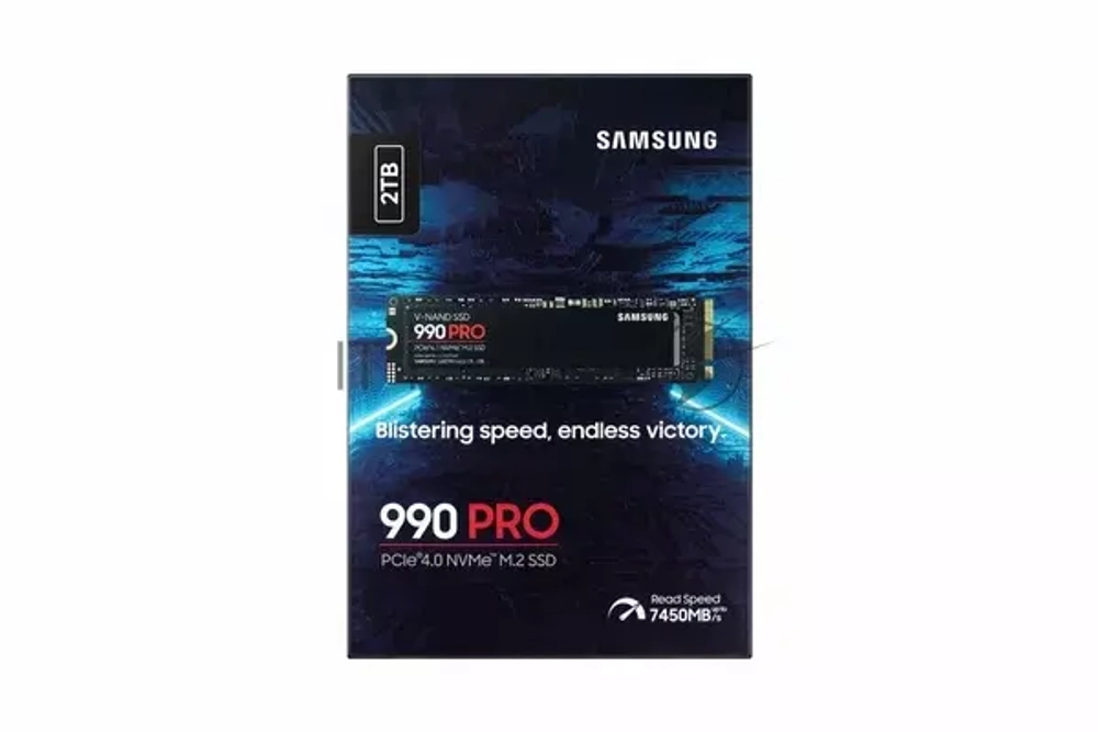 Накопитель SSD Samsung 990 Pro MZ-V9P2T0BW 2ТБ, M.2 2280, PCI-E 4.0 x4, NVMe, PCIe