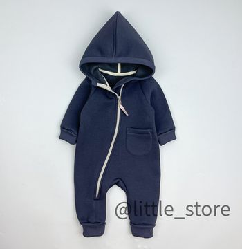 Комбинезон "Simple" из футера с начесом, Графит