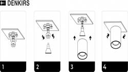 DK3040-BK Светильник накладной IP 20, 10 Вт, GU5.3, LED, черный, пластик