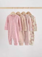 Комбинезон / Cлип для малышей Next AW2-289, 4 шт., Розовый, Бежевый