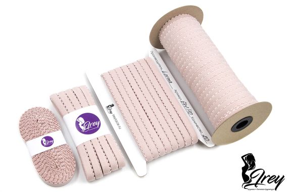 168 641/10 Резинка отделочная Lauma 10 мм, серебристый пион 168