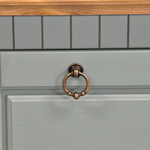 Скамья в прихожую Неаполь 93х50х39 см из массива сосны, деревянная обувница, эвкалипт антик