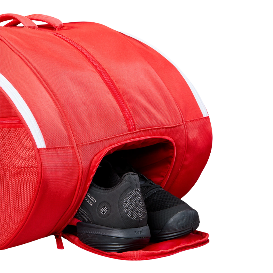 Сумка для падел Wilson Red Padel Tour 2025, термокарманы и вентиляция