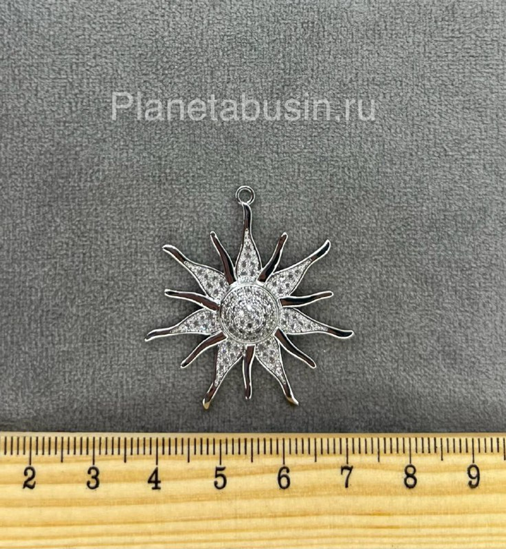 Подвеска люкс (Корея) солнце с микроцирконами 0874