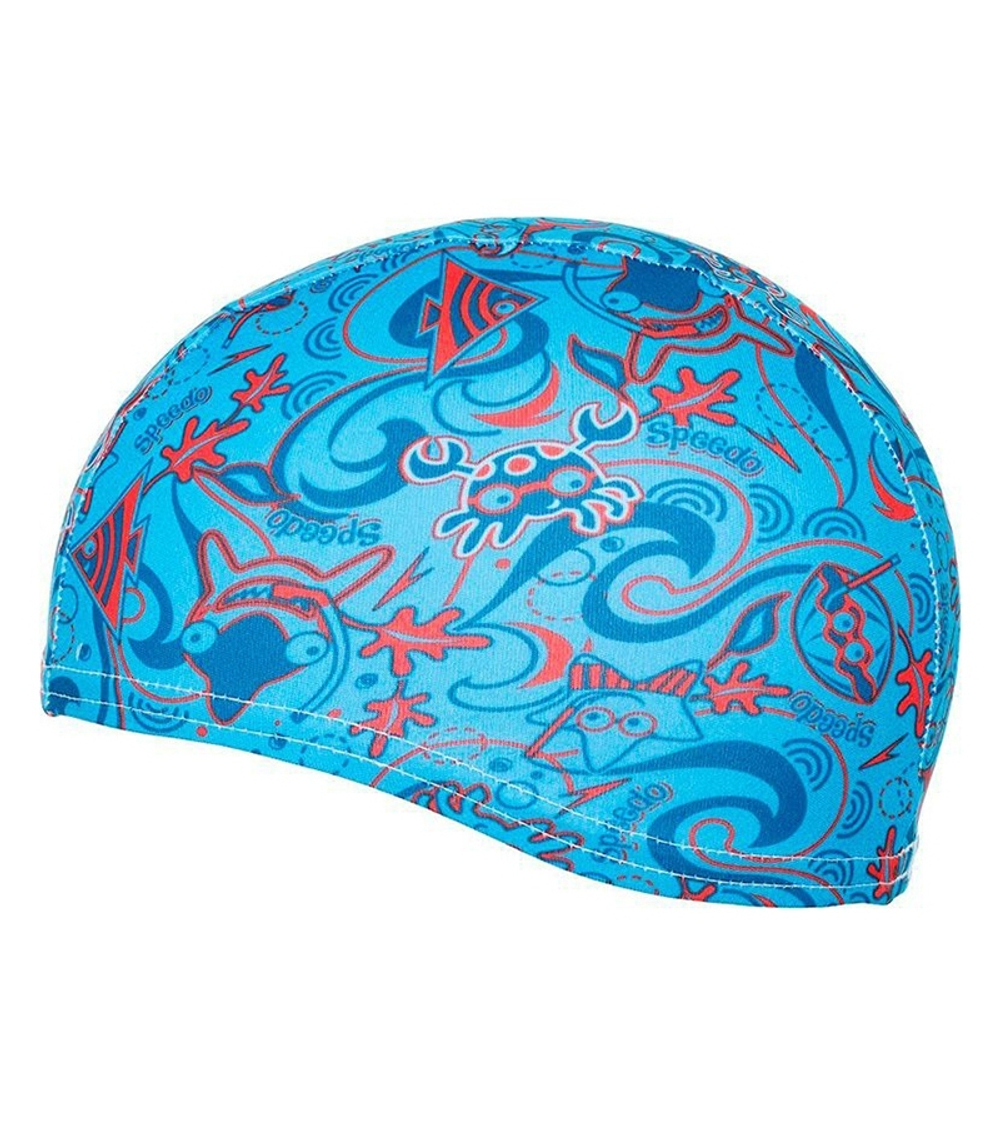 Шапочка для плавания лайкровая детская Speedo Sea Squad Polyester Cap