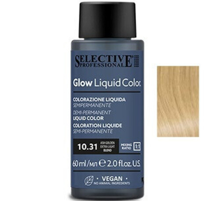 Glow Liquid Color Жидкий тонирующий краситель для волос "Glow Liquid Color", тон 10.31, 60 мл.