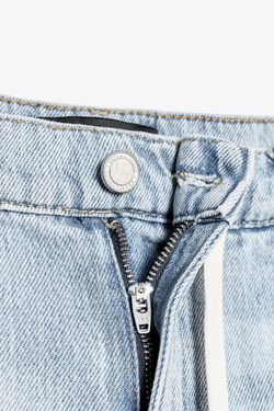 ZARA ДЖИНСЫ RELAXED СО СРЕДНЕЙ ПОСАДКОЙ — ZW COLLECTION, ГОЛУБОЙ