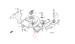 17511-KPP-900. RUBBER, FUEL TANK. HONDA