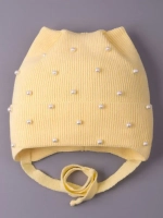 Шапка для девочки с ушками осенняя